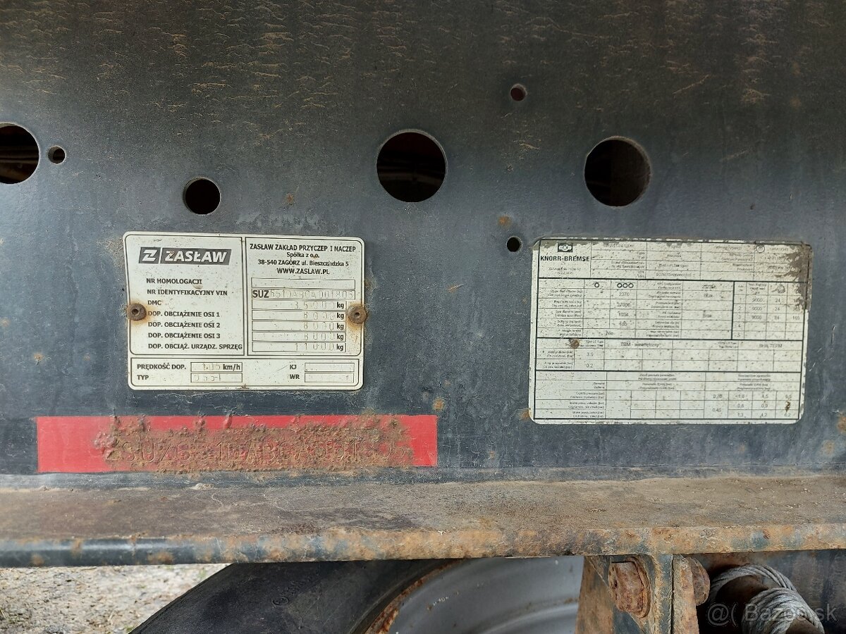 Návěs ZASLAW klanicový lesovoz nová cena - 10