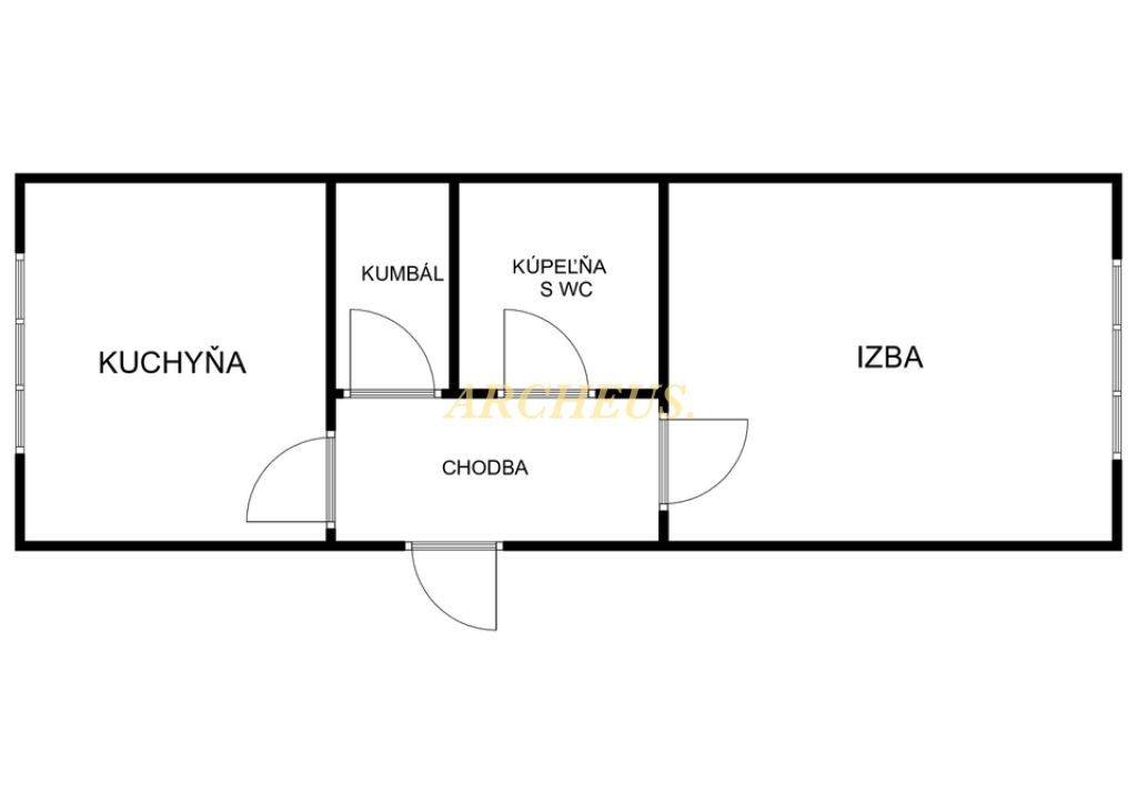 1 IZBOVÝ BYT - 38 m2 - KISDYHO - KOŠICE - SEVER - DOHODA - 10