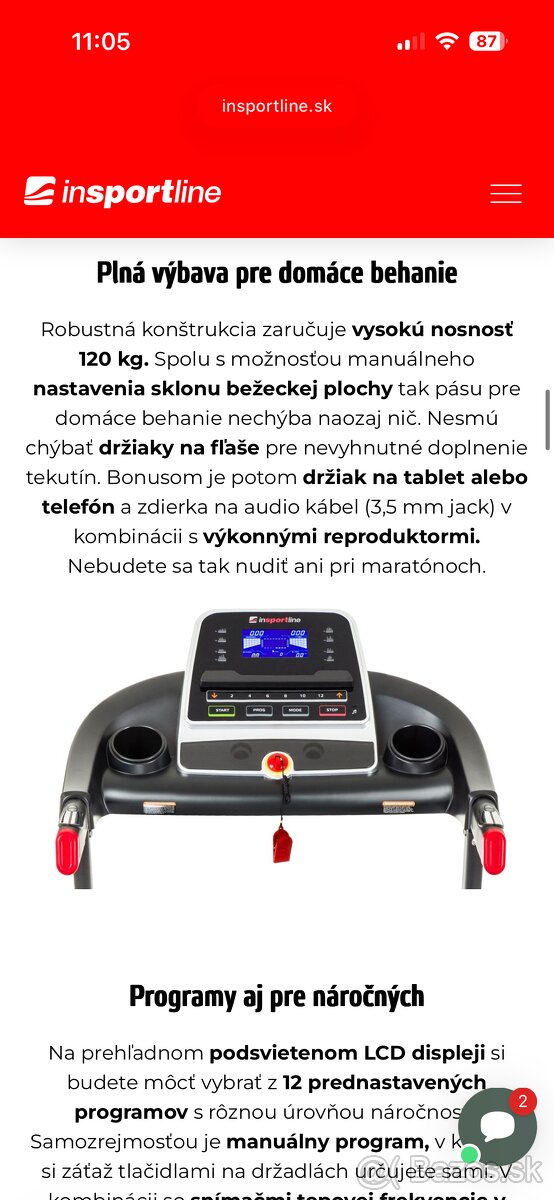 Bežecký pás INSPORTLINE LAVISTER IN 13150 - 10