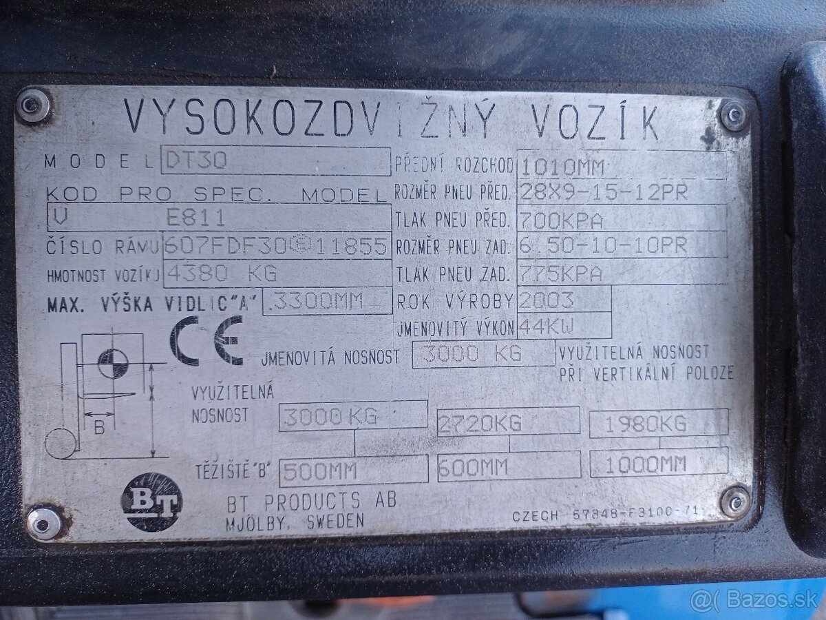 VZV BT DT30 vysokozdvižný vozík - 10