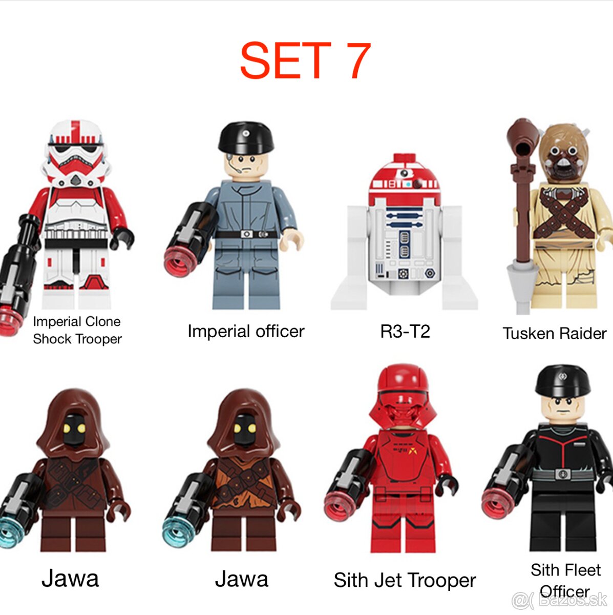 Rôzne figúrky Star Wars 1 (8ks) - typ lego - nové - 10
