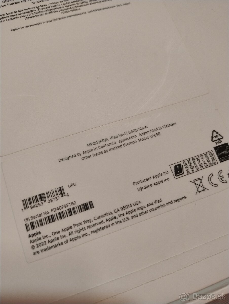 Apple iPad 10 gen 64gb - Rozbalený nový - 10