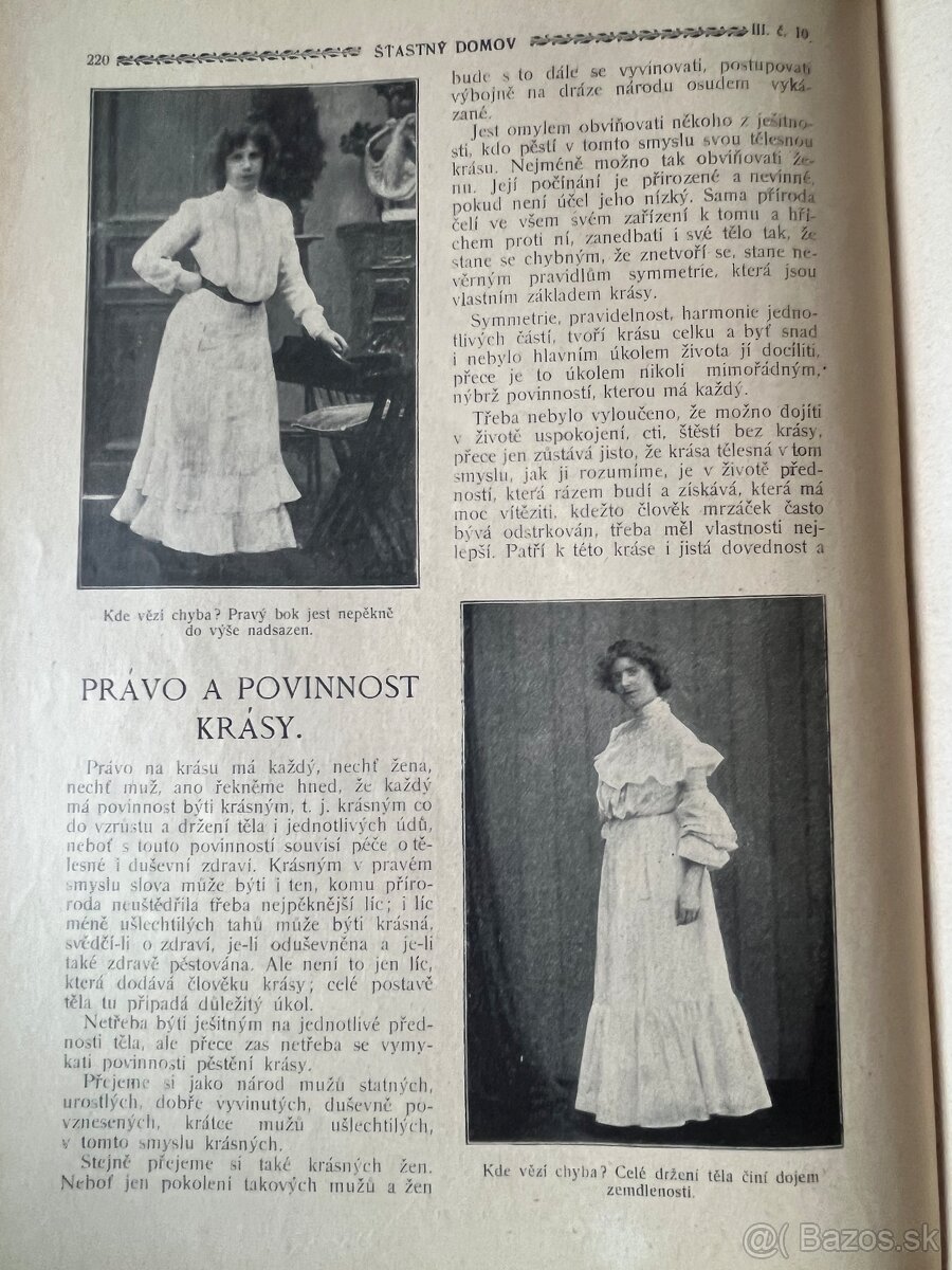 Časopis Šťastný domov - kompletný III. ročník (1906 - 1907) - 10