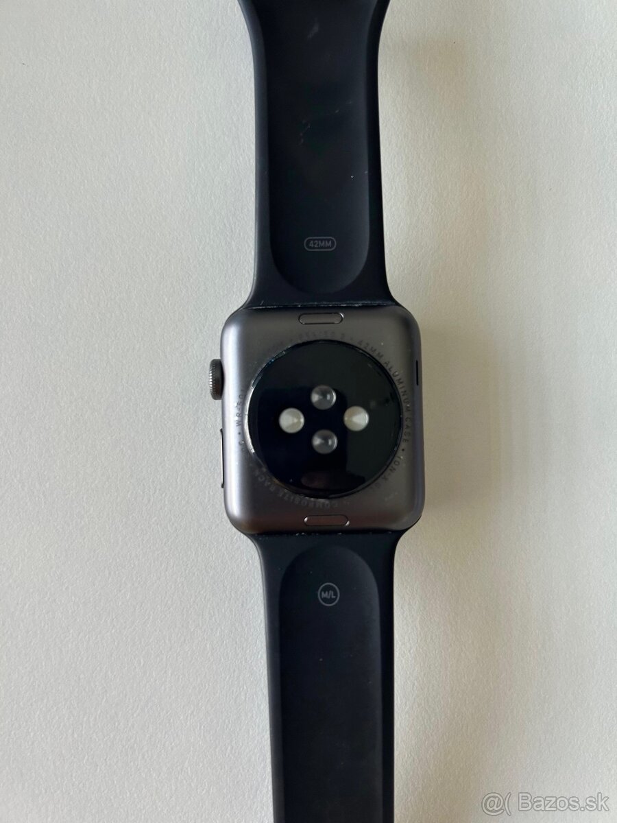Apple watch 3 42mm (baterka 90%) + kábel, krabica - 10
