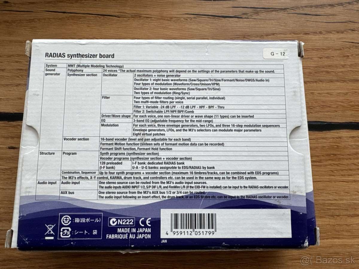 Korg M3 88 + Radias Board - 10