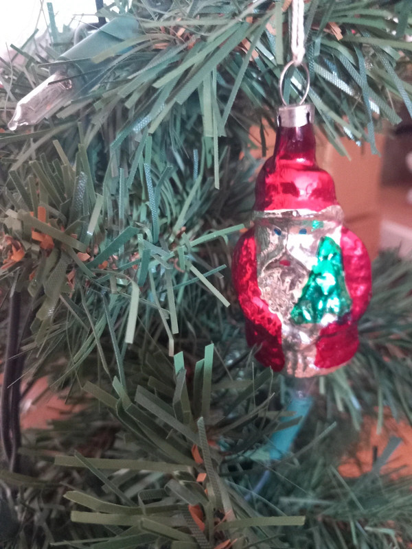 3ks starí vianoční mikulášikovia sklo 7x3,5 cm - po rodičoch - 10