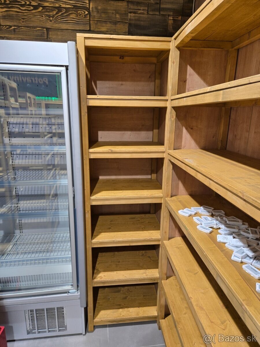 NOVÁ CENA - Drevené regále - obchod - 10