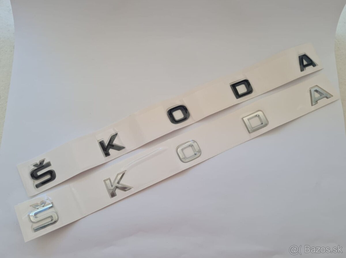 ŠKODA nápisy ČIERNE / CHROMOVE - 10