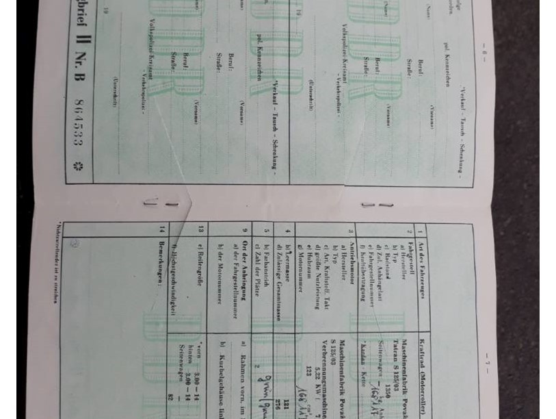 Jawa Tatran Tatra 125 motocykel 1224 - 10