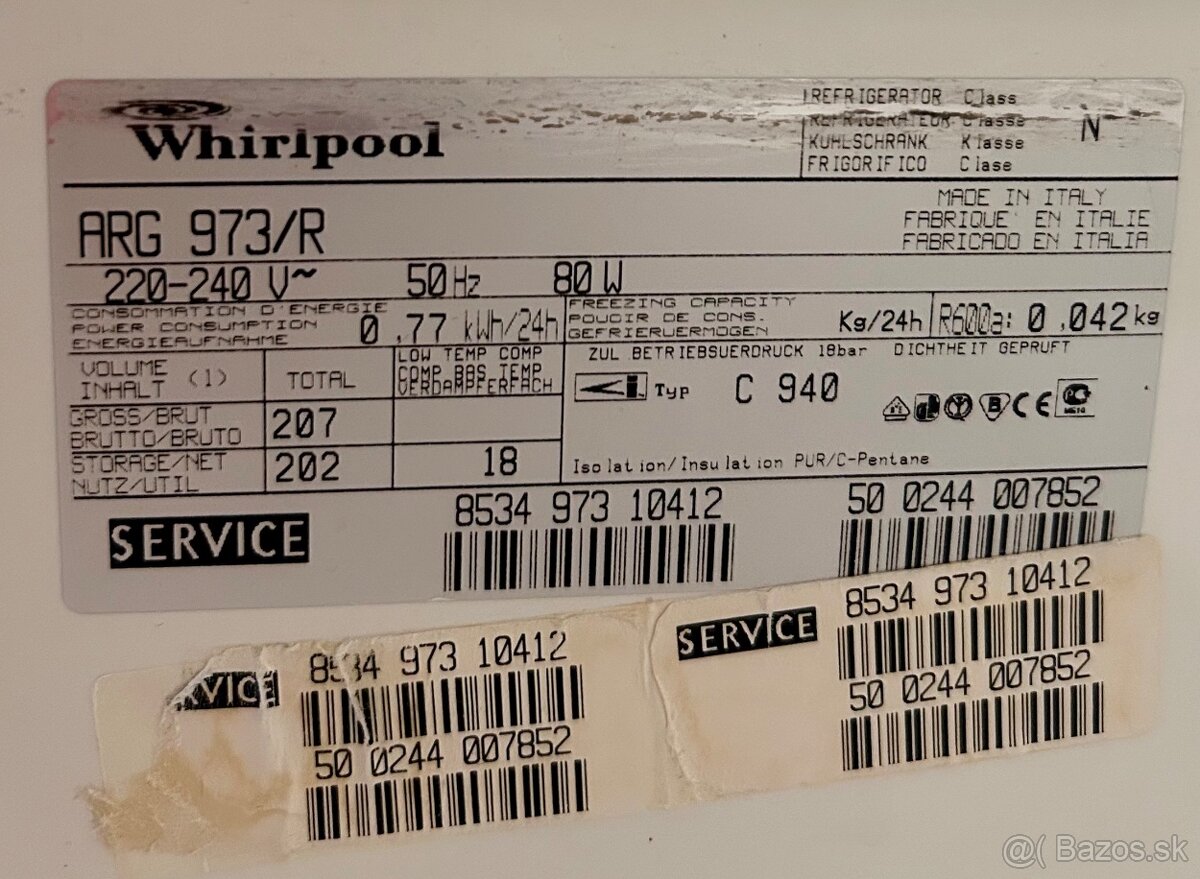 Vstavaná chladnička s mrazničkou - 10