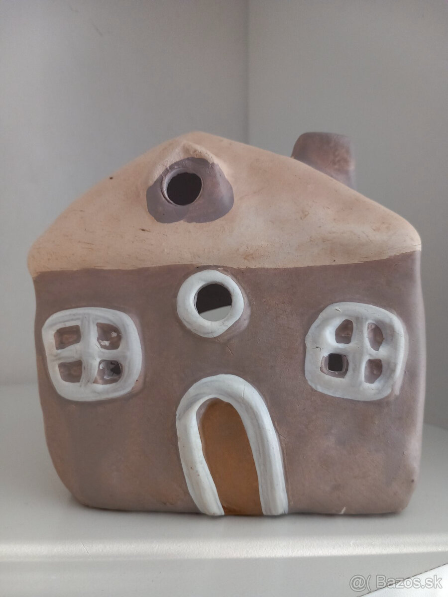 Sada 3ks keramické domčeky na sviečku - 10