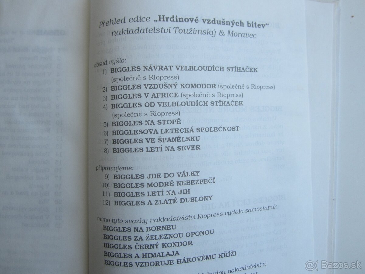 Knihy o vojnovom pilotovi Biggles . - 10