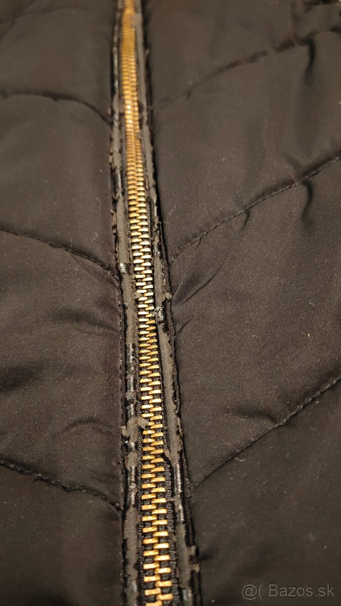 Bunda H&M veľ.S + kož. rukavice + čiapka - 10