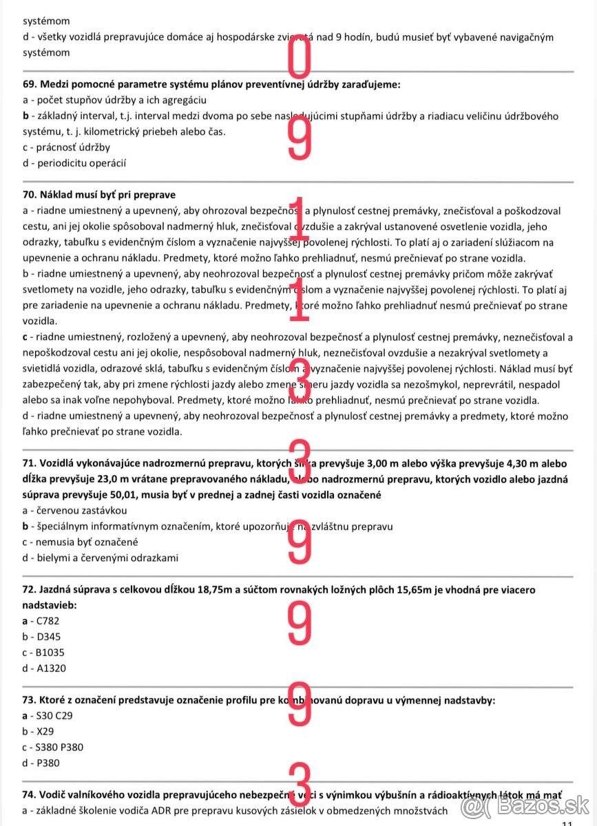Ponúkam testové otázky na skúšku z medzinárodnej dopravy - 10