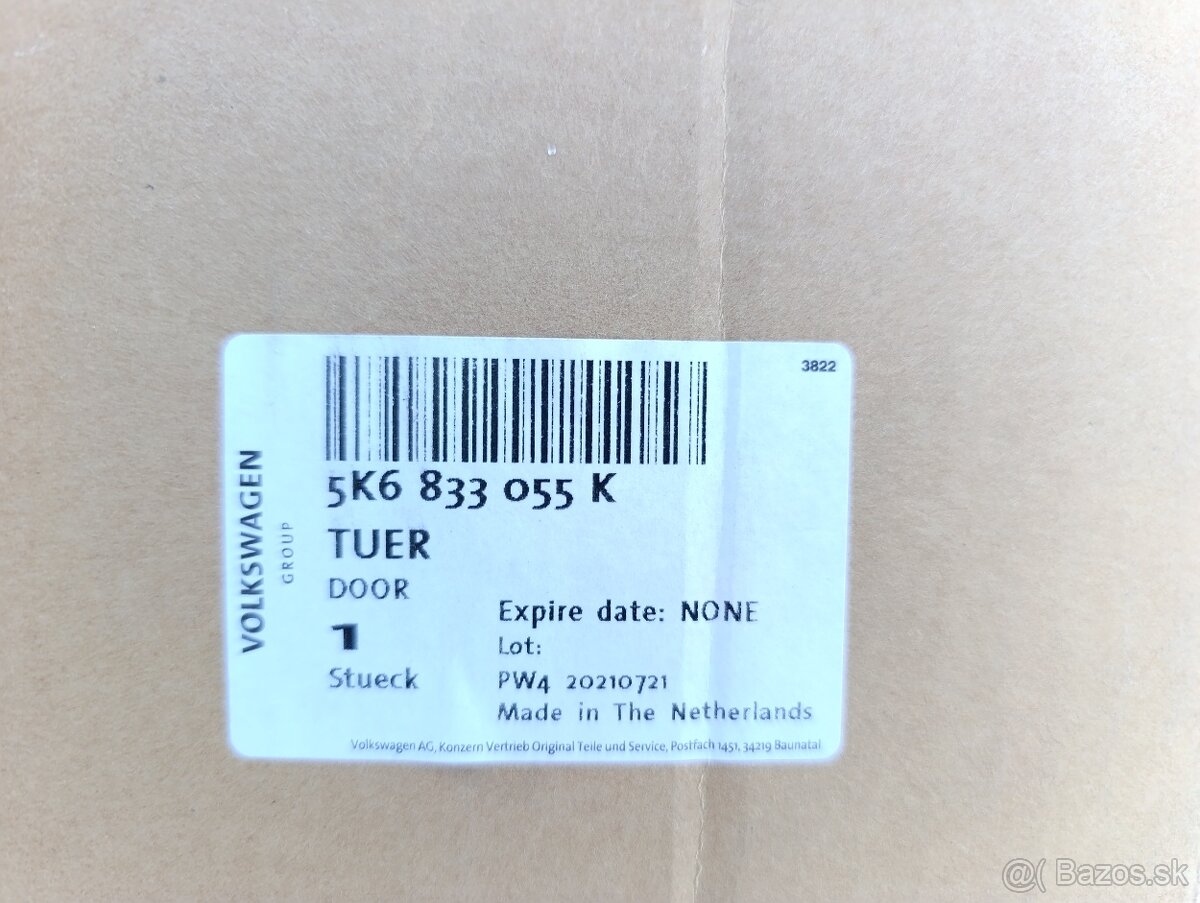 Zadné ľavé dvere VW Golf VI originál - 10