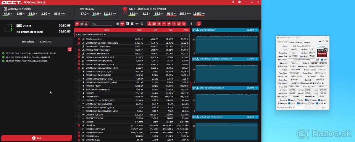 Sapphire Pulse RX 6700 XT 12GB – Top stav - 10