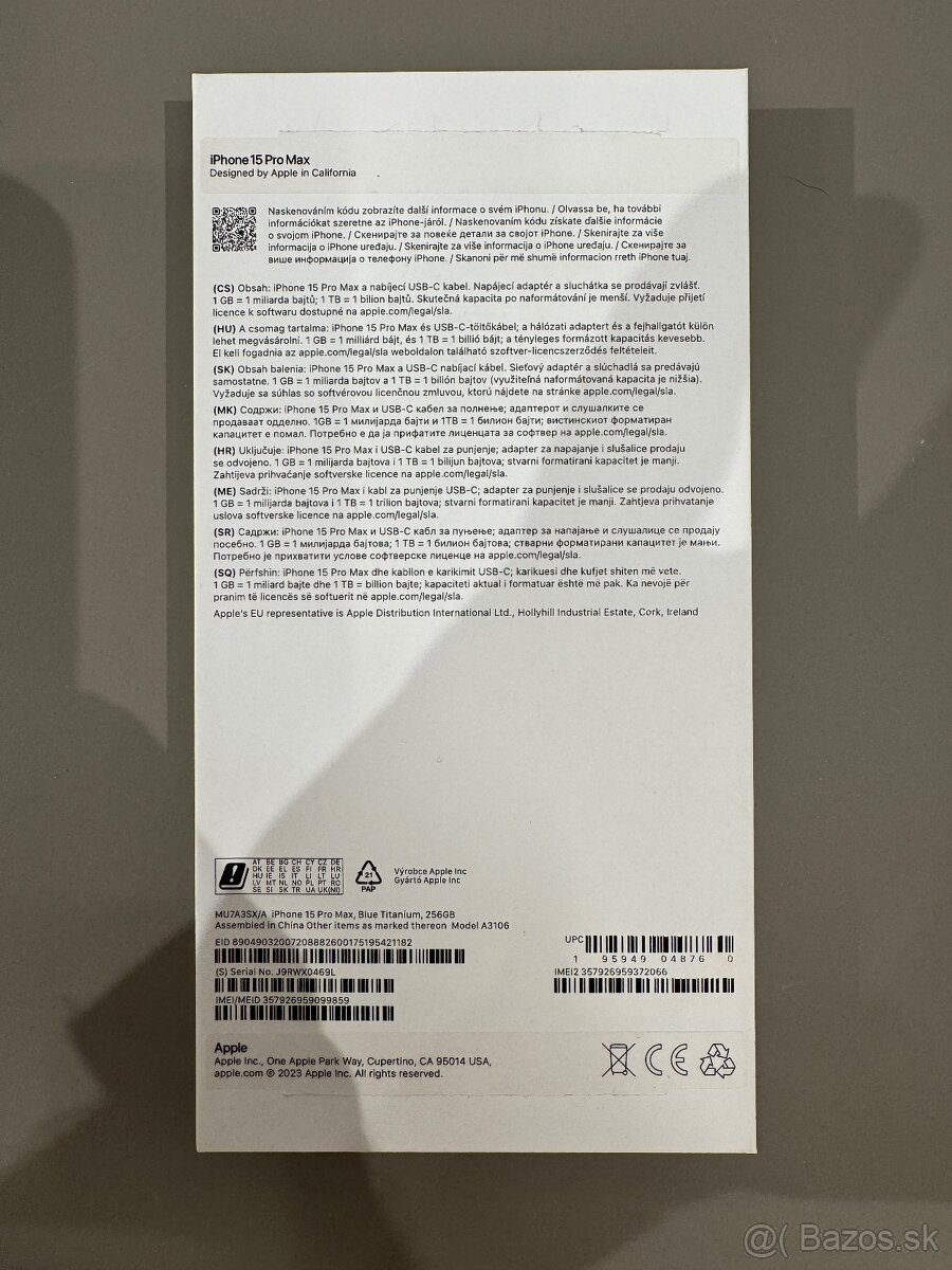 Predám iPhone 15 pro max 256gb Blue Titanium - 10
