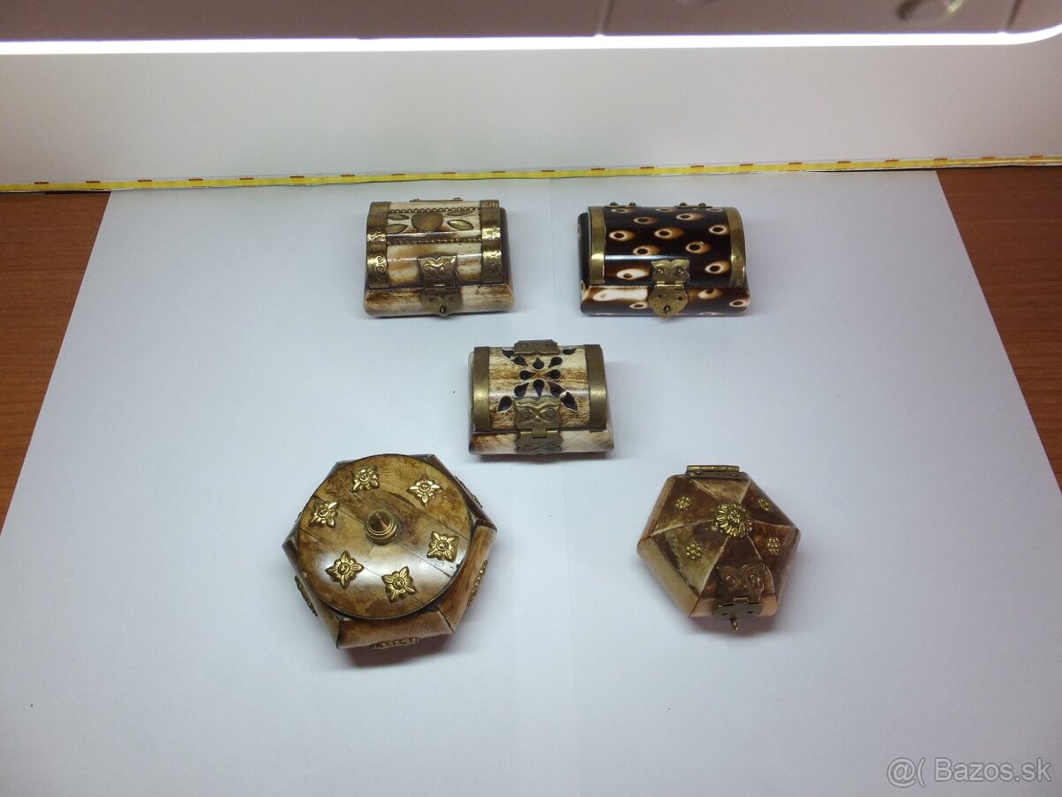 Set, orientální pěkné šperkovnice 5 kusů. - 10