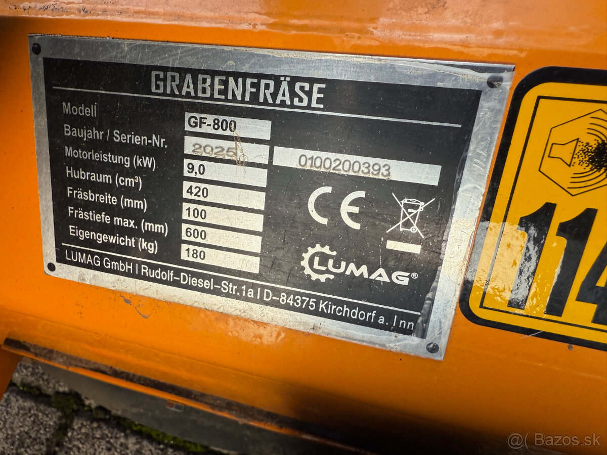 Drážkovačka Lumag GF-800 - 10