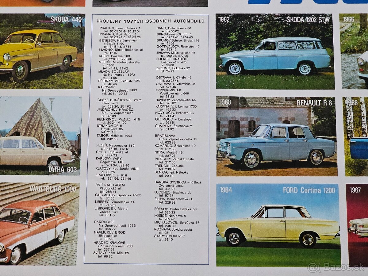 plakát mototechna motokov Volha škoda fiat tatra trabant VAZ - 10