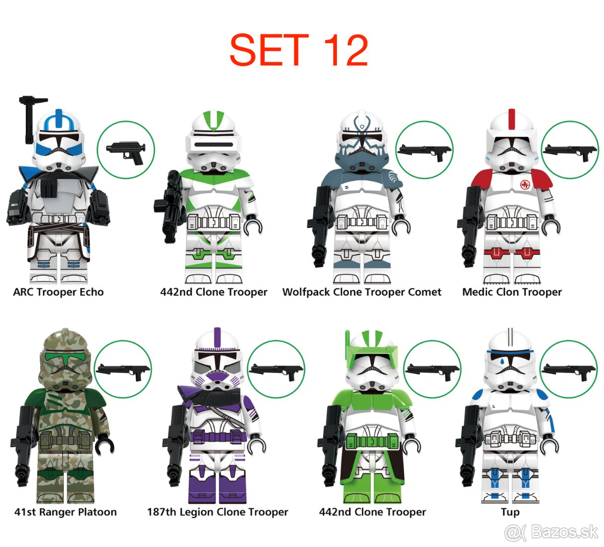 Rôzne figúrky Star Wars 3 (8ks) - typ lego - nové - 10