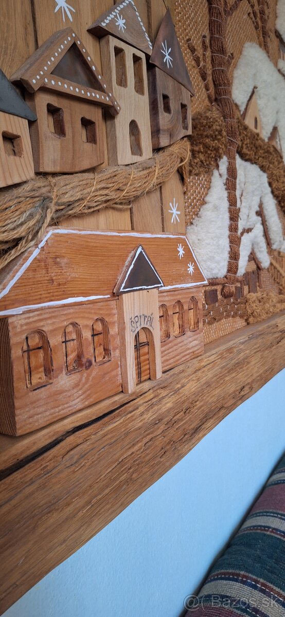 Obraz zimná dedina 3D - 10