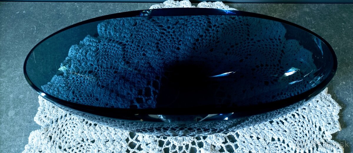 Hutné sklo - váza, misa , popolník - 10