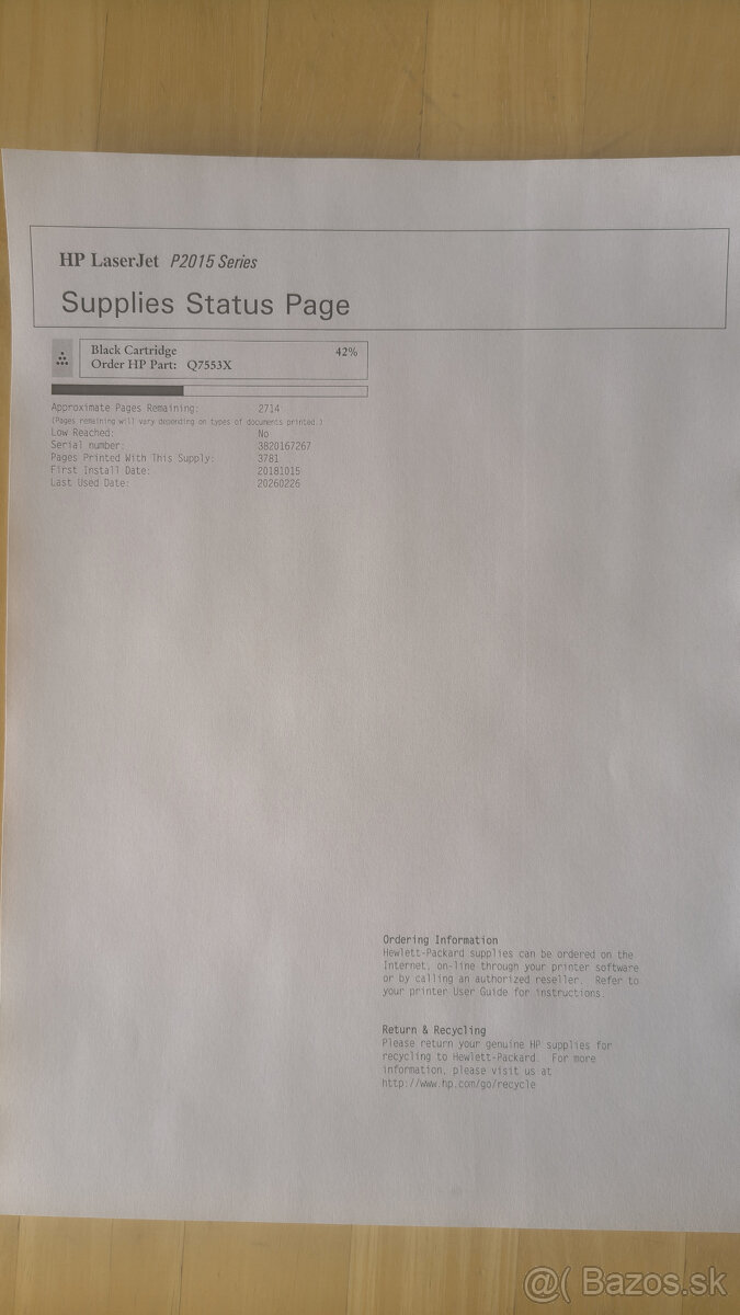 Č/b laserová tlačiareň HP LaserJet P2015dn USB/LAN - 10