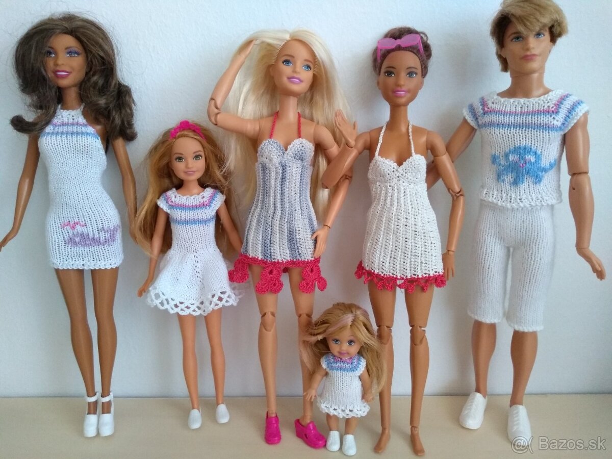 Námornícke letné šaty na bábiky barbie ken RH klobúky čiapky - 10