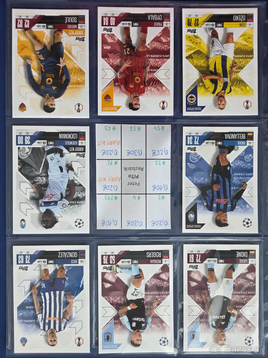 Fotbalove karticky TOPPS, Panini, cast 2/2 - 10