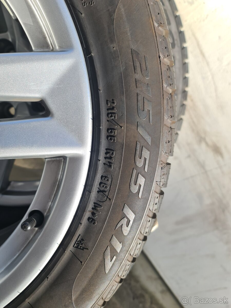 5X112 R17 + ZIMNE PNEU PIRELLI 215/55 R17 - 10