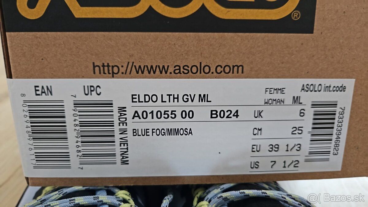 Predám dámske turistické topánky ASOLO Eldo Lth GV 39 1/3 - 10