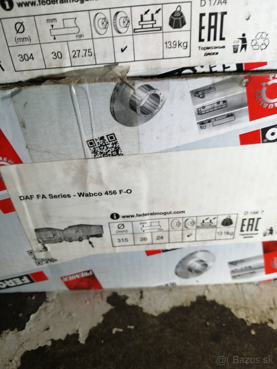 Iveco Daily, DAF, Nissan brzdové kotouče Ferodo - 10