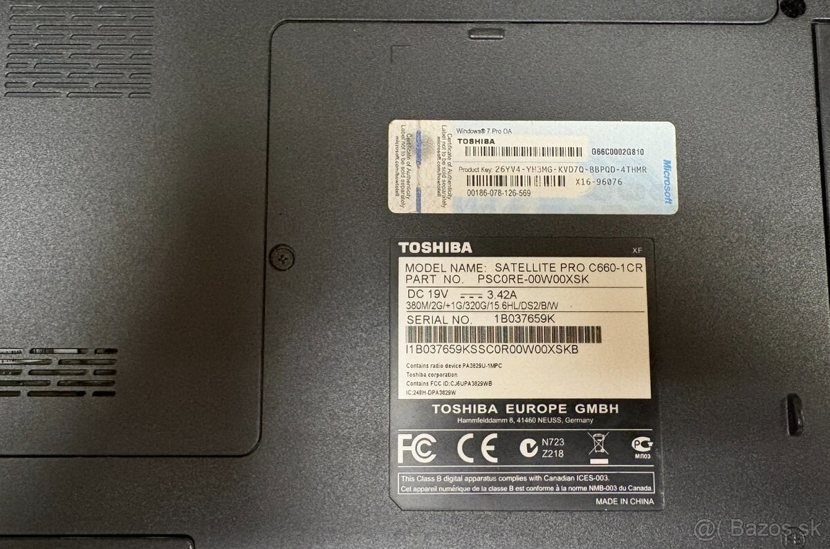 Toshiba Satellite Pro C660-1 CR - 10