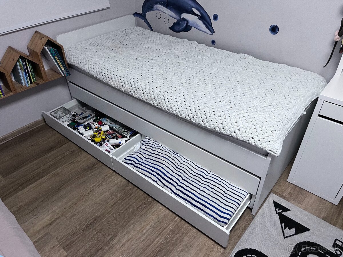 2 x IKEA SLÄKT – rozkladacia posteľ s úložným priestorom - 10