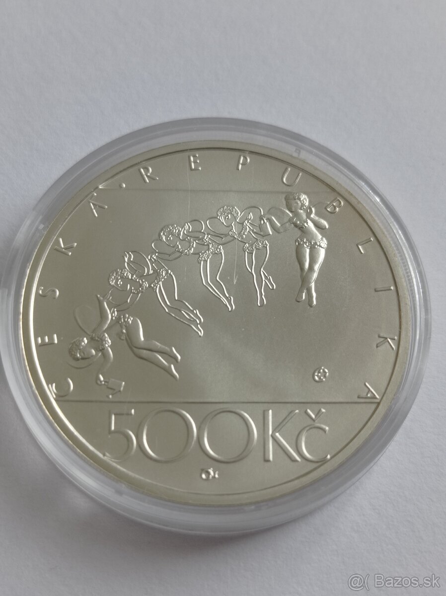 500 korún - PROOF / BK - ČNB - striebro - 10