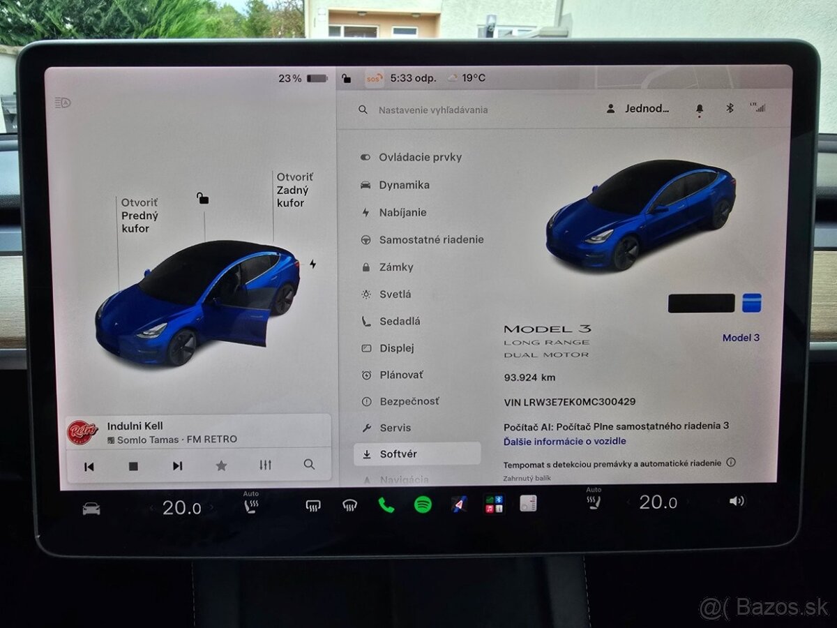 Tesla Model 3 Long Range 366kw, Mesačne: 393€ - 10