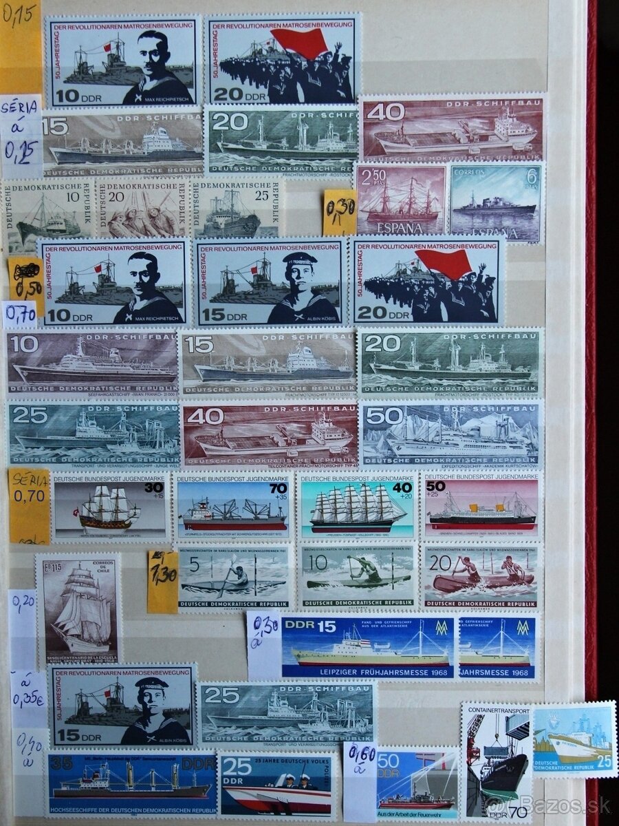 Známky - letectvo, loďstvo a doprava bez pečiatky - 10