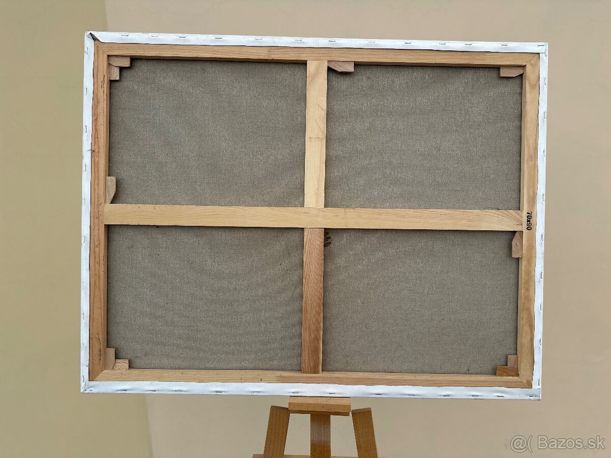 Lekná – olej na plátne, ručne maľovaný obraz 70 x 90 cm - 10