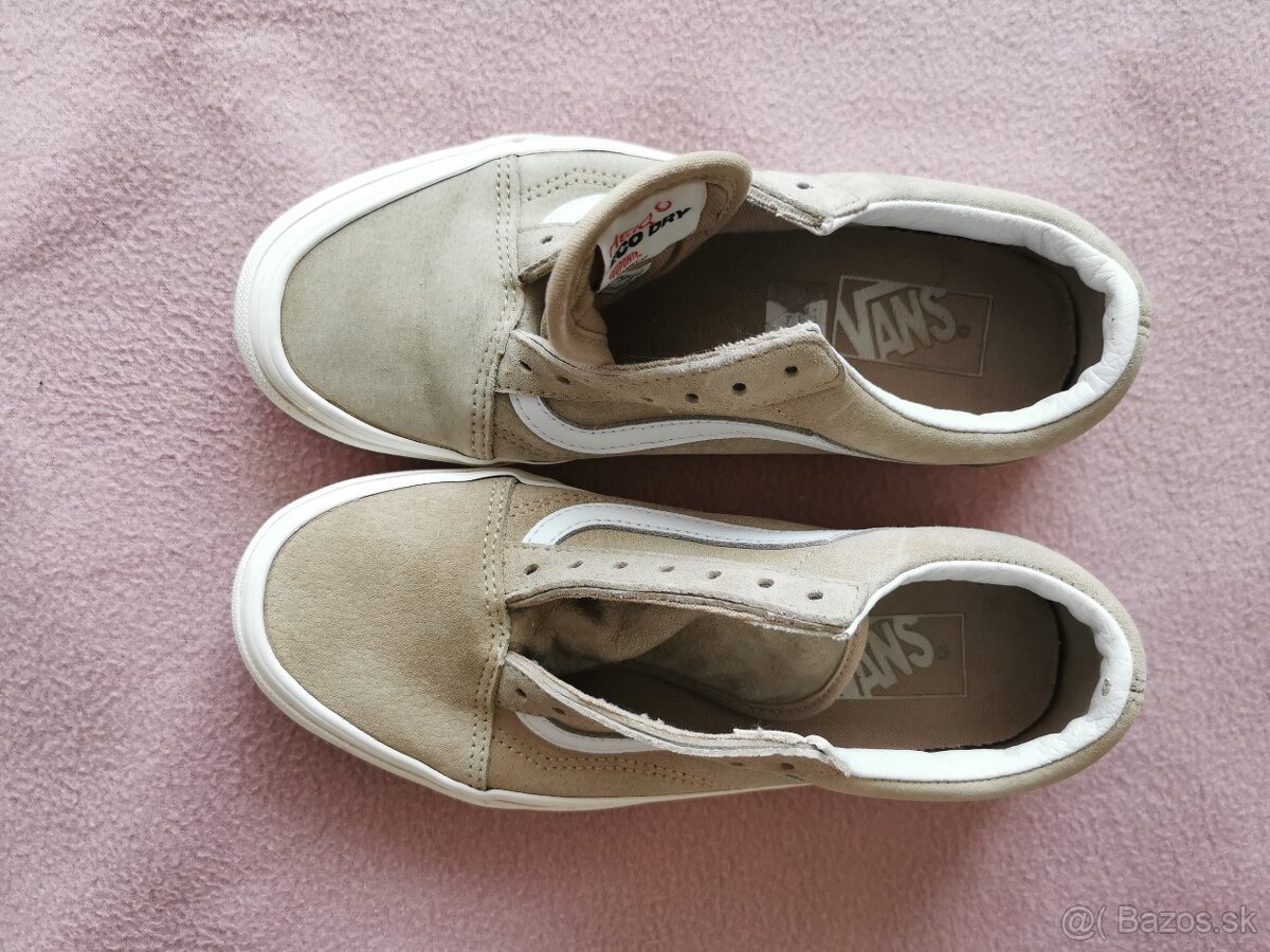 Svetlobéžové Vans tenisky, koža - 10