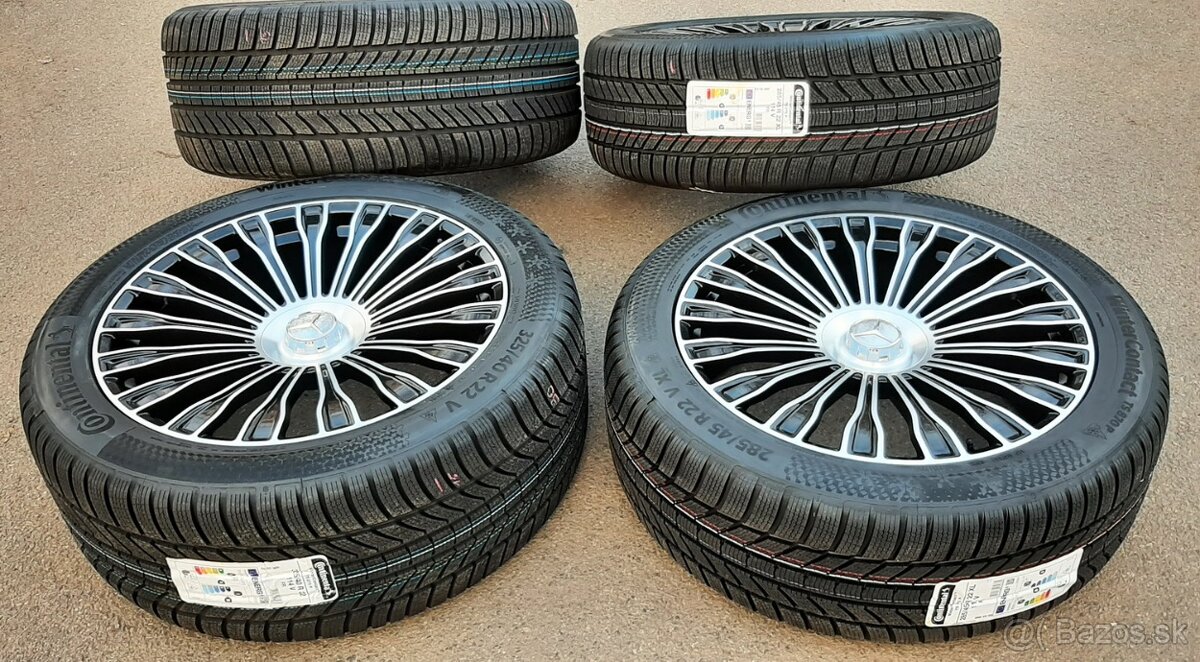 Nová sada 22" al.disky design Mercedes GLS +zimní pneu - 10