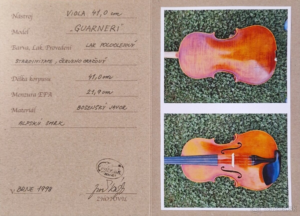 Viola veľkosť 41 z dielne J. Kropíka - 10