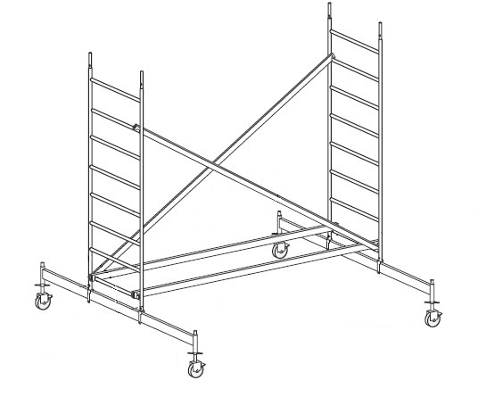 Pracovné veža / lešenie Eurosolo-S7 (pojazdné) – NOVÉ - 10