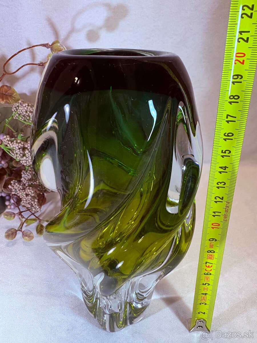 Vaza hutné sklo Chribska - 10
