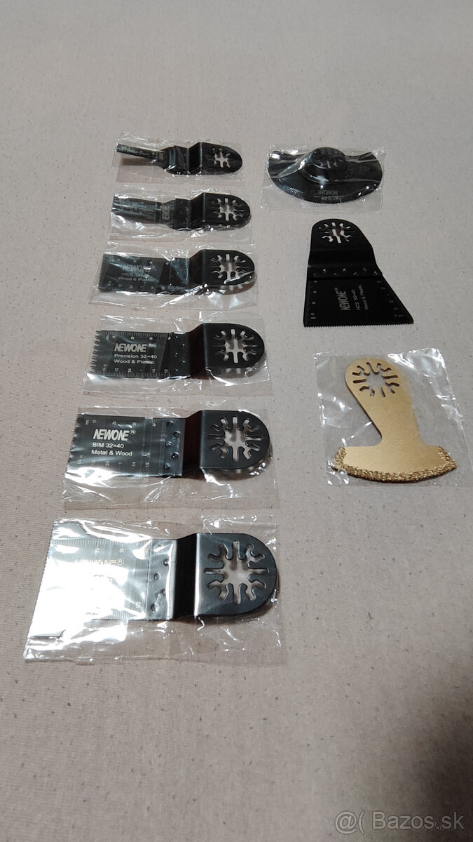 Sada 9ks nástavcov pre oscilačnú brúsku - 10