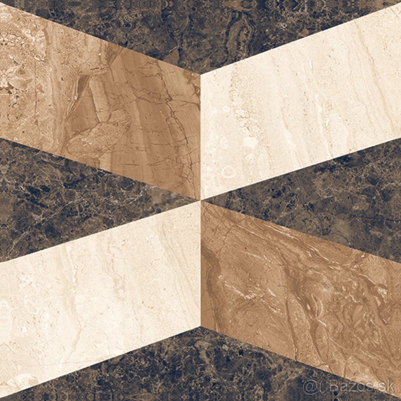 Predám moderné porcelánové dlažby 3D 60x60 cm za polovicu - 10