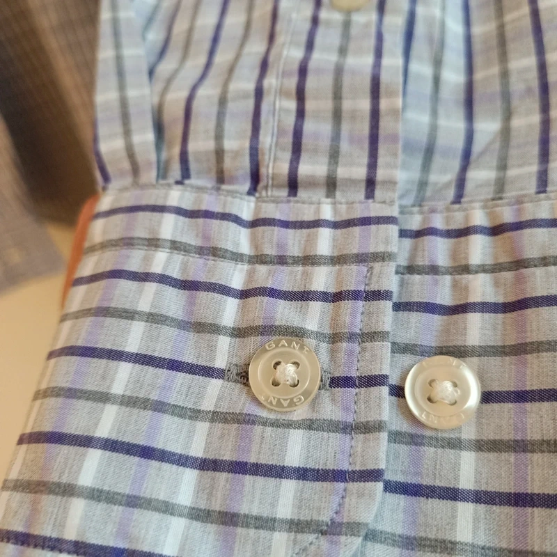 GANT colorado melange fialová pruhovaná košeľa kockovaná M - 10