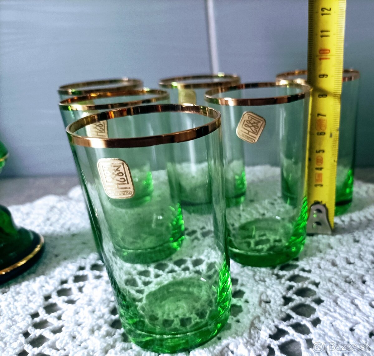 Retro sklenené misy, poháre - 10