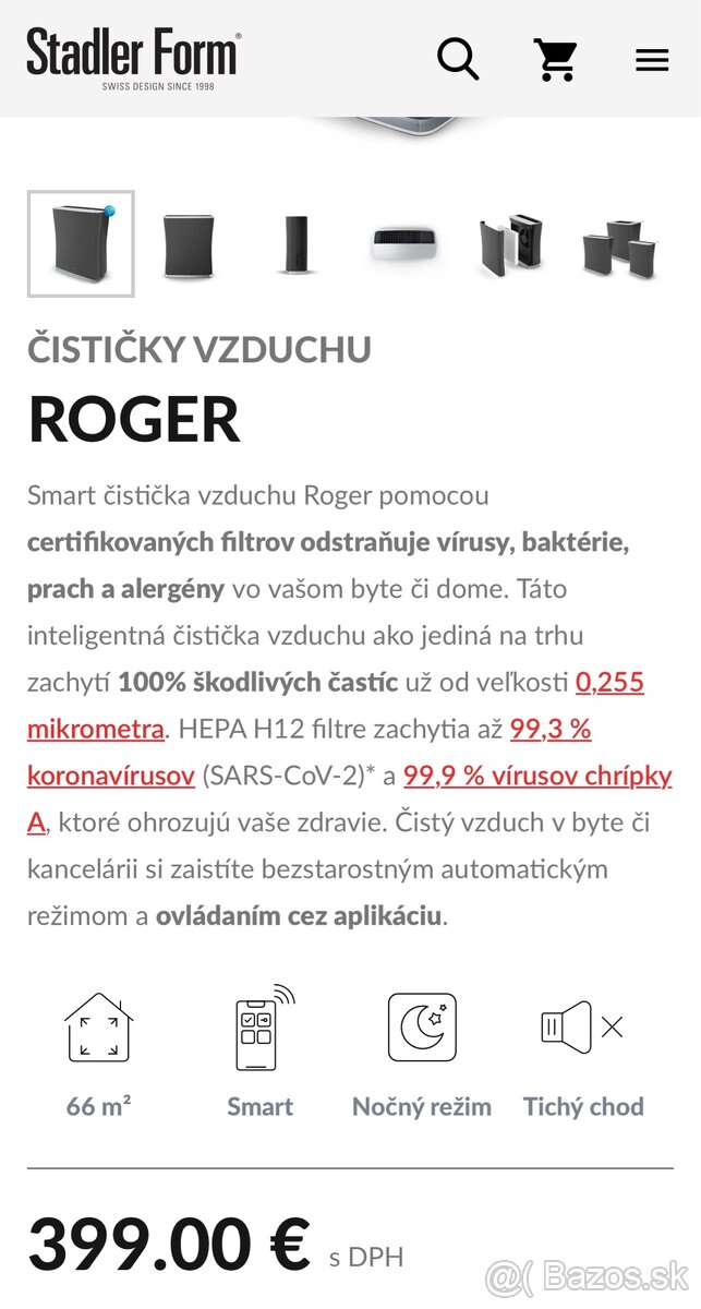 Čistička vzduchu ROGER - 10