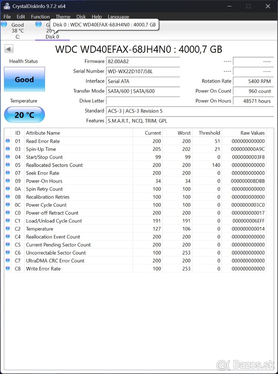 Predám pevne disky Seagate a Wester Digital - 10